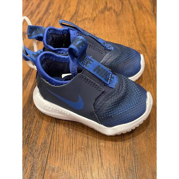 Nike Other - New Nike Flex Runner (TD) Blue White Toddler Slip On Shoes Size 3C